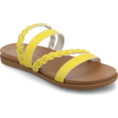 Journee Collection Colette Slide Sandal In Yellow