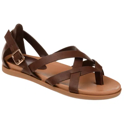 Journee Collection Collection Women's Ziporah Sandal In Brown