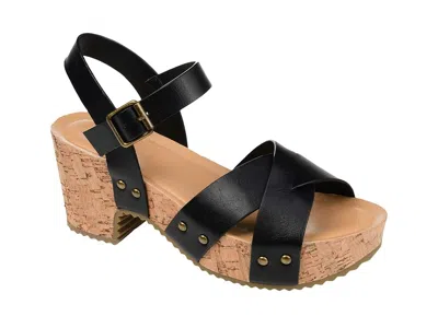 Journee Collection Comfort Foamtm Valentina Sandals In Black