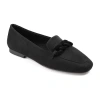 Journee Collection Cordell-wd Womens Moc Closed Toe Loafers-wide Width In Black