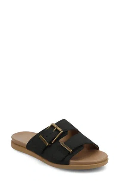 Journee Collection Cosette Buckle Slide Sandal In Black