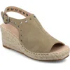 Journee Collection Crisie Espadrille Wedge Sandal In Taupe