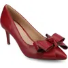 Journee Collection Crystol Pump In Burgundy
