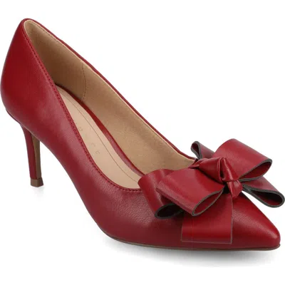 Journee Collection Crystol Pump In Burgundy