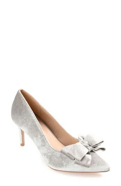 Journee Collection Crystol Pump In Grey