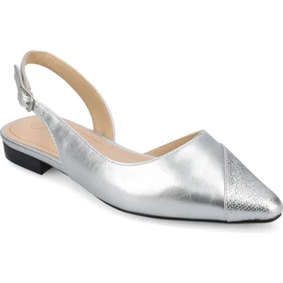 Journee Collection Daphnne Cap Toe Slingback Flat