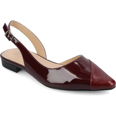 Journee Collection Daphnne Cap Toe Slingback Flat
