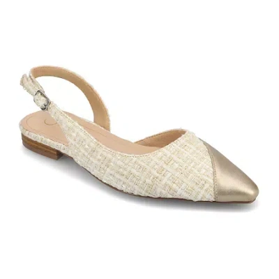 Journee Collection Daphnne Womens Pointed Closed Toe Ballet Flats In Neutral