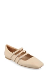 Journee Collection Darlin Multi Strap Mary Jane Flat In Beige