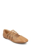 Journee Collection Darlin Multi Strap Mary Jane Flat In Tan