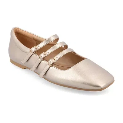 Journee Collection Darlin Womens Square Mary Jane Shoes In Yellow