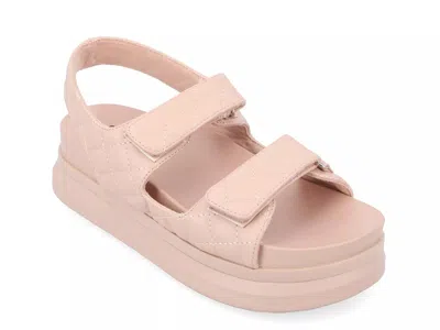 Journee Collection Debby Platform Sandal In Pink