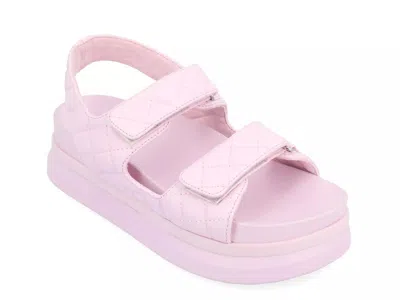 Journee Collection Debby Platform Sandal In Purple