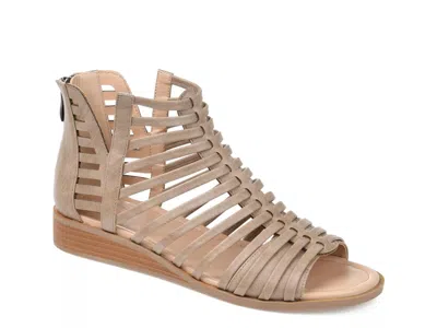 Journee Collection Delilah Gladiator Sandal In Neutral