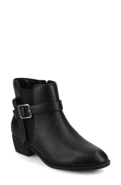 Journee Collection Devina Buckle Boot In Black