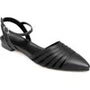 Journee Collection Dexie Strappy Pointed Toe Flat In Black