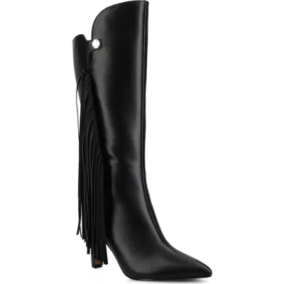 Journee Collection Dolly Tassel Tall Boot In Black