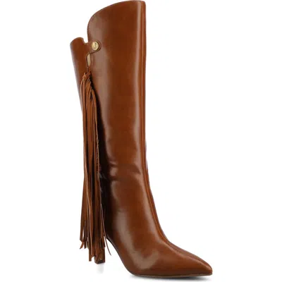 Journee Collection Dolly Tassel Tall Boot In Brown