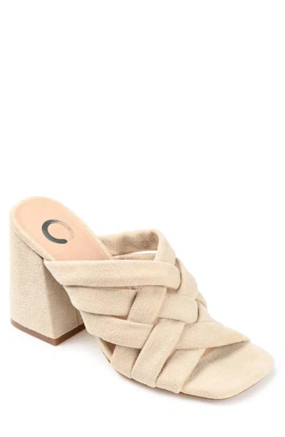 Journee Collection Dorisa Braided Sandal In Ivory
