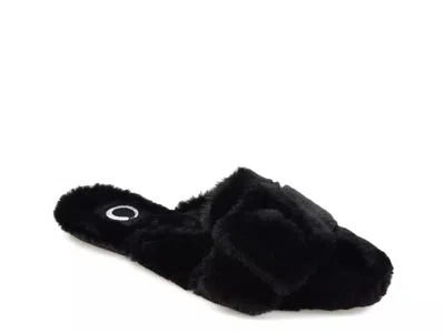Journee Collection Eara Scuff Slipper In Black
