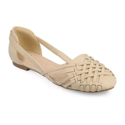Journee Collection Ekko Womens Round Closed Toe Ballet Flats In Multi