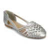 Journee Collection Ekko Womens Round Closed Toe Slip-on Shoe In Silver