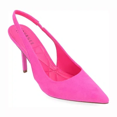 Journee Collection Elenney Womens Pointed Closed Toe Stiletto Heel Pumps In Pink