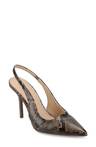 Journee Collection Elenny Slingback Stiletto Pump In Brown