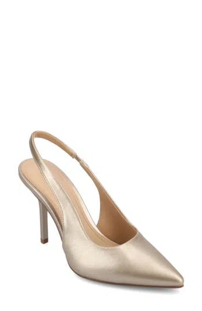 Journee Collection Elenny Slingback Stiletto Pump In Champagne