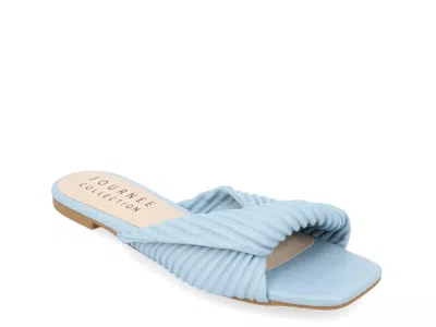 Journee Collection Emalynn Slide Sandal In Blue