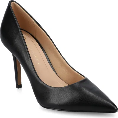 Journee Collection Embellished Pointed Toe Pump In Black