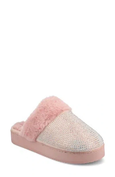 Journee Collection Ember Faux Shearling Slipper In Pink