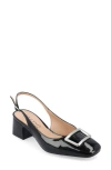 Journee Collection Women's Everlee Slingback Square Toe Pumps In Black