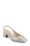 Journee Collection Women's Everlee Slingback Square Toe Pumps In Gray