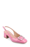 Journee Collection Women's Everlee Slingback Square Toe Pumps In Pink