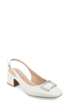 Journee Collection Everlee Slingback Pump In White