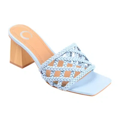 JOURNEE COLLECTION EVVIE WOMENS ROUND OPEN TOE BLOCK HEEL PUMPS