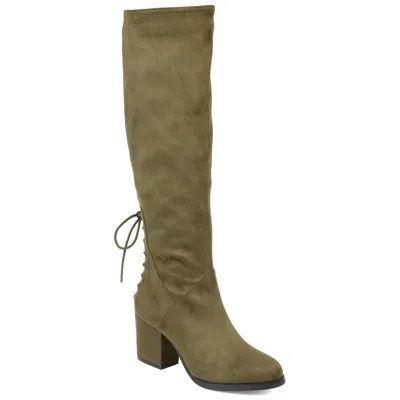 Journee Extra Wide Calf Women's Tru Comfort Foam Leeda Boot In Green