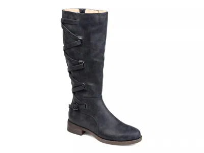 Journee Collection Extra Wide Width Carly Extra Wide Calf Boot In Blue