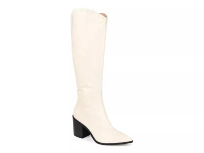 Journee Collection Extra Wide Width Daria Extra Wide Calf Boot In White