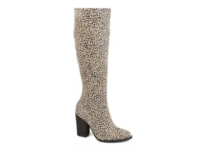 Journee Collection Extra Wide Width Kyllie Extra Wide Calf Boot In Animal Print