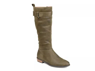 Journee Collection Extra Wide Width Lelanni Extra Wide Calf Boot In Green