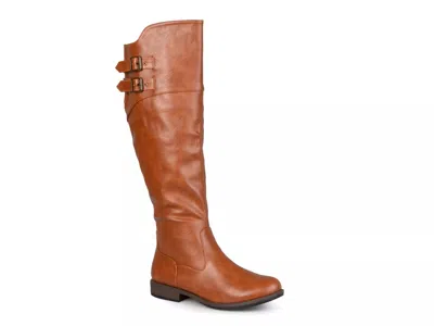 Journee Collection Extra Wide Width Tori Extra Wide Calf Boot In Brown