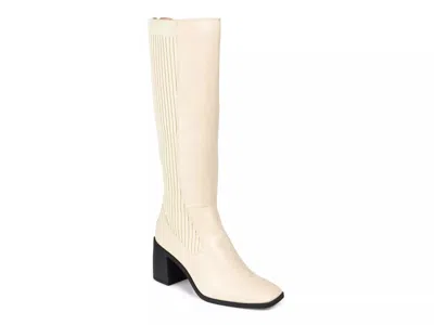 Journee Collection Extra Wide Width Winny Extra Wide Calf Boot In White