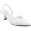 Journee Collection Fallon Slingback Pump In White