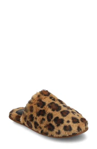 Journee Collection Faux Fur Jayde Slipper In Leopard