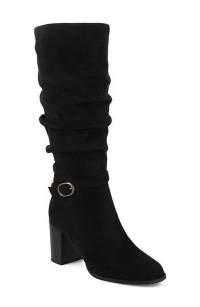 Journee Collection Fernanda Ruched Boot In Black