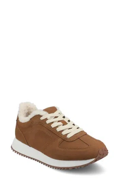Journee Collection Flow Casual Sneaker In Brown