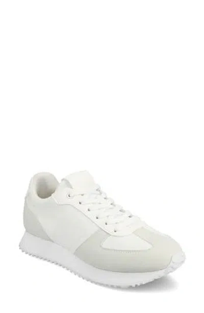 Journee Collection Flow Casual Sneaker In White