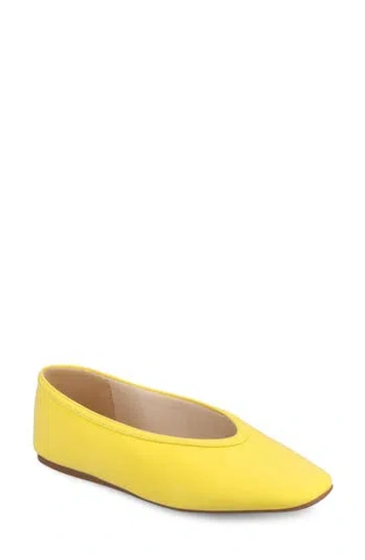 Journee Collection Fortune Flat In Yellow